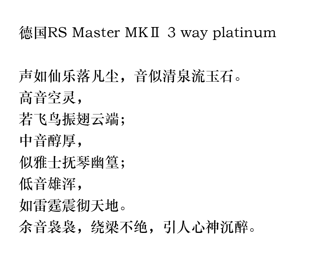 德国RS Master MKⅡ 3 way platinum 详情图