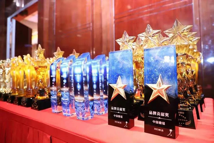 鼎易盛典现场的荣誉证书与奖杯 花落谁家?小心脏很激动!