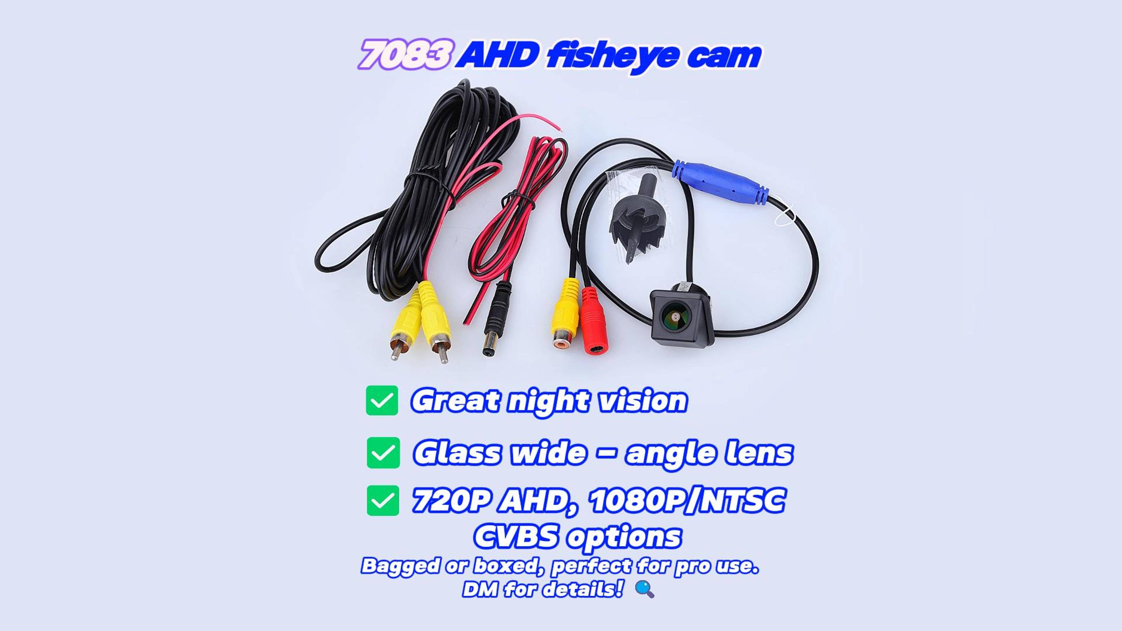 7083 方形草帽AHD鱼眼摄像头 详情图