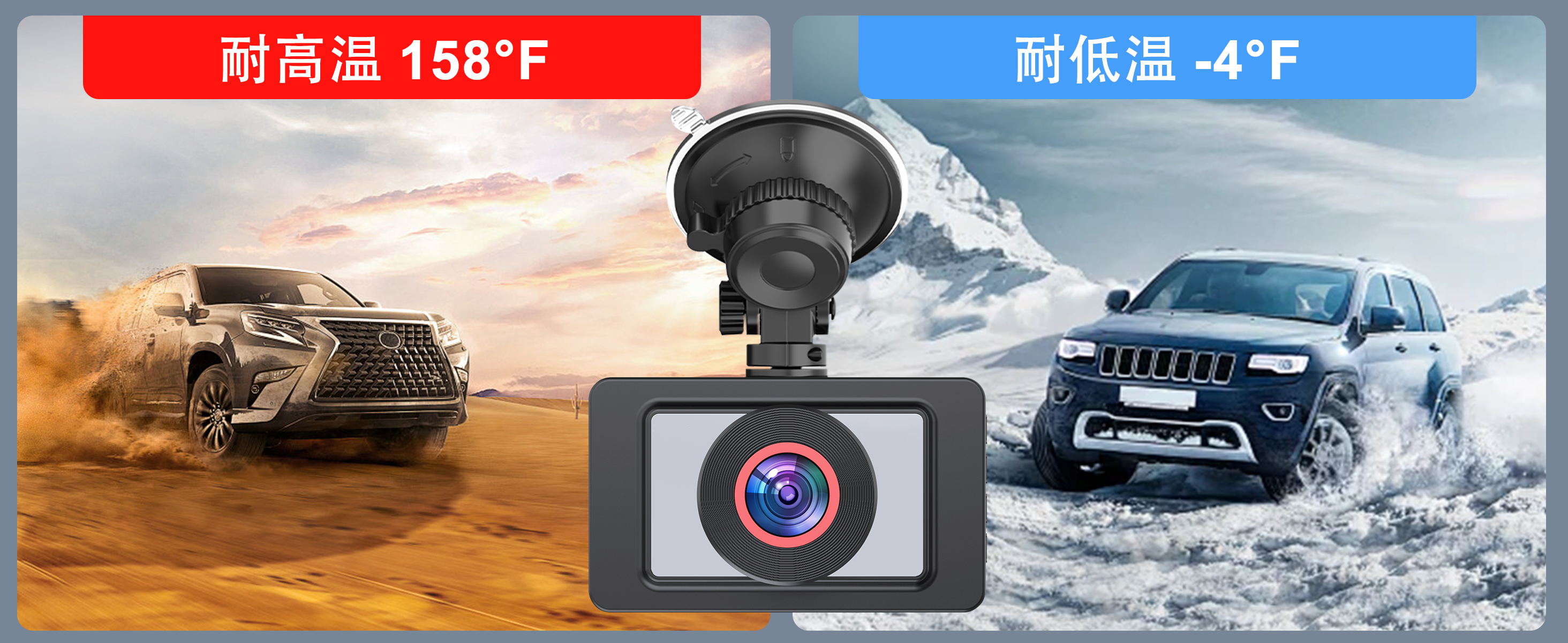 跨境新款私模LJ-S01行车记录仪4K超清广角WiFi互联循环录像记录仪 详情图