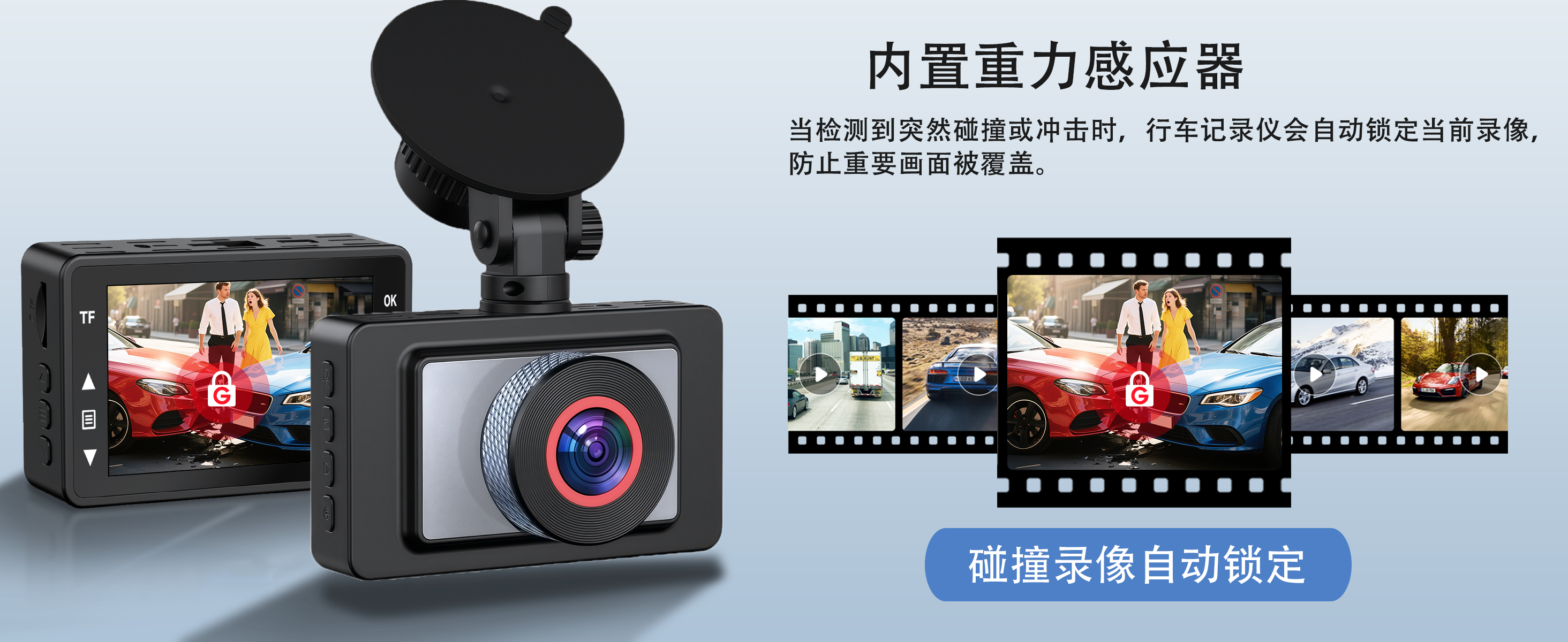 跨境新款私模LJ-S01行车记录仪4K超清广角WiFi互联循环录像记录仪 详情图