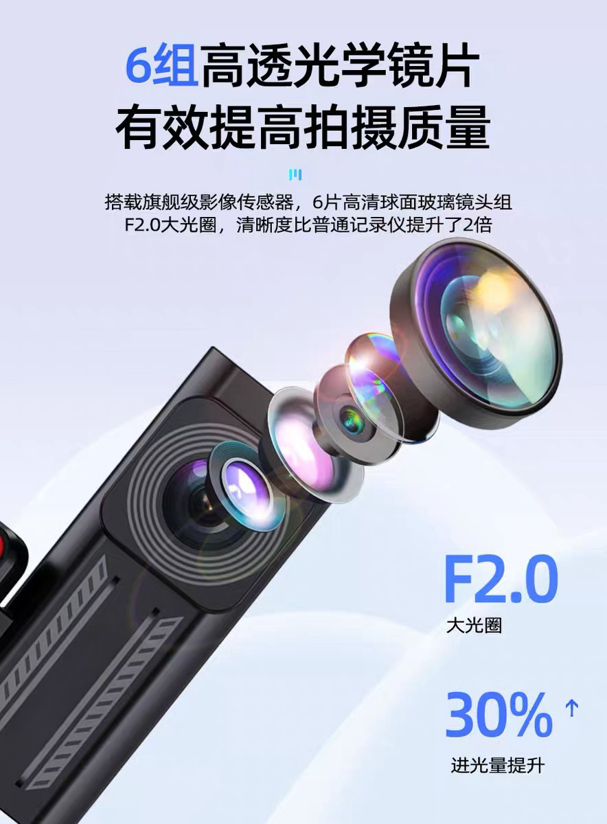2025行车记录仪高清导航仪新款无线WIFI手机互联24h监控循环DVR 详情图