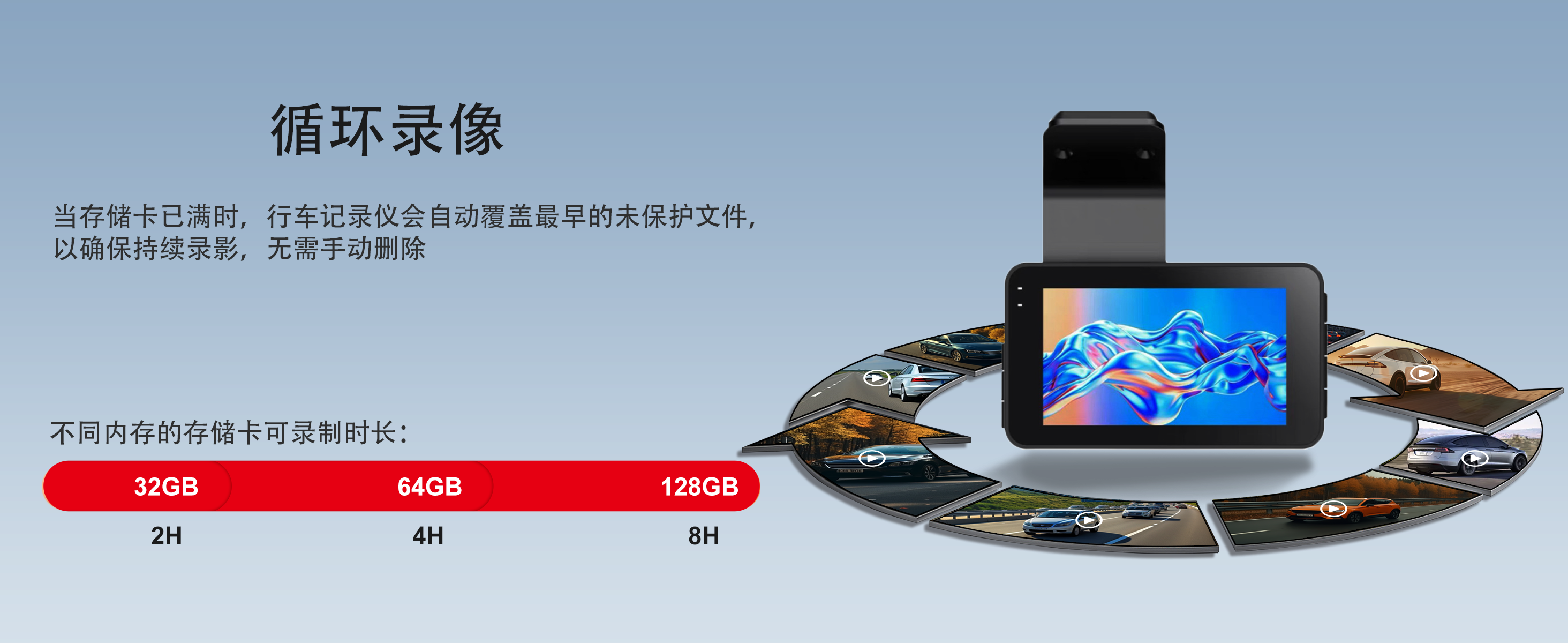 2025行车记录仪高清新款双录夜视停车监控重力感应车载记录仪批发 详情图